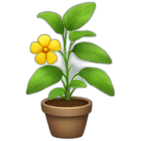 Plant with a flower emoji