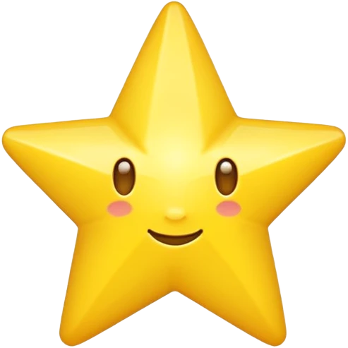 Yellow star 3d emoji