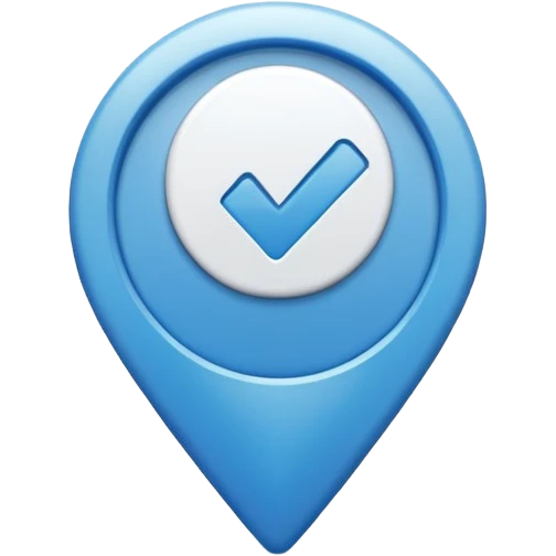 Verificación azul con un chulito blanco emoji