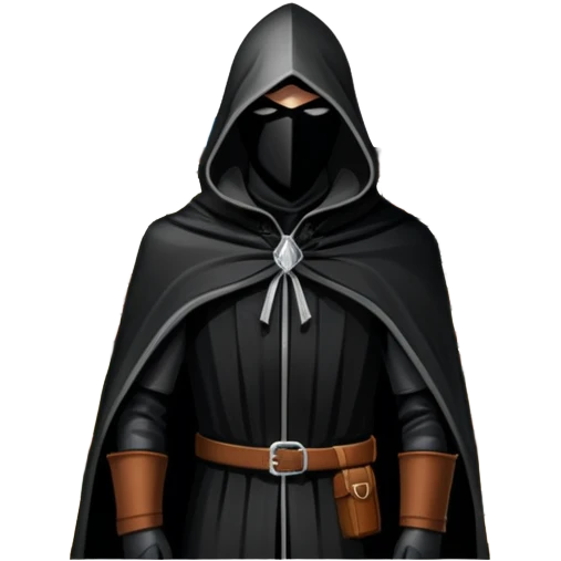 icon featuring Assasin's Creed in an iconic assassin's hood, standing tall against the backdrop of Florence. The design captures the essence of adventure, with intricate details of historical architecture and a sense of mystery. The character is poised, ready for action. transparent background. emoji