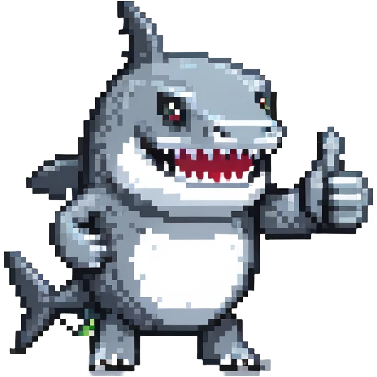 shark giving a thumbs up emoji