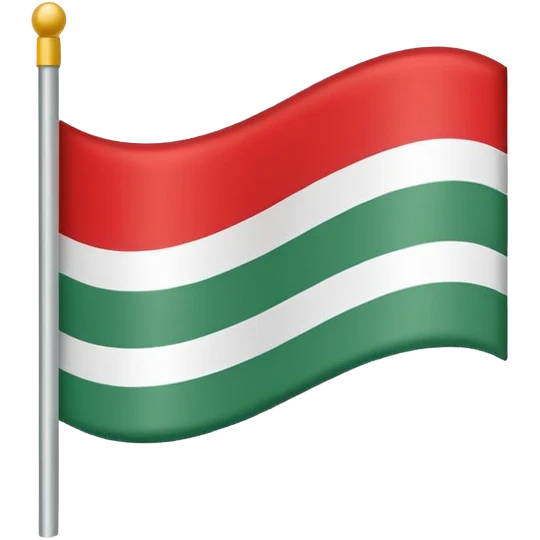 флаг первый цвет:зеленый, второй:белый, третий: красный  emoji