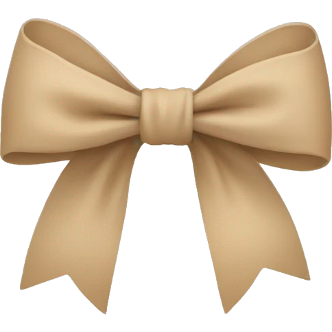 Beige bow  emoji