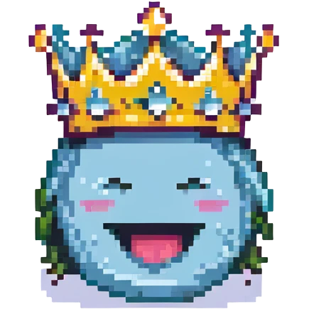 laughing emoji with a crown emoji