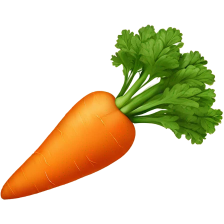 Large orange carrot emoji