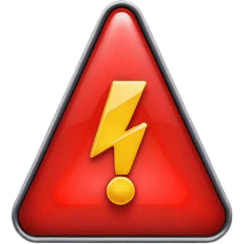 point d'exclamation dans un traingle rouge pour signaler un danger emoji