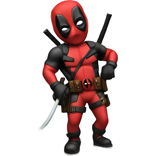 deadpool in a pool emoji