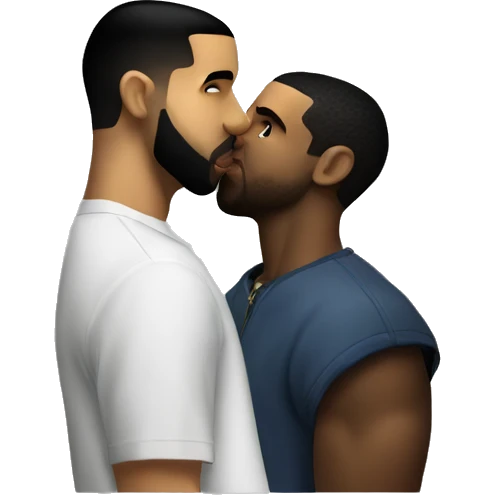 Drake kissing diddy  emoji