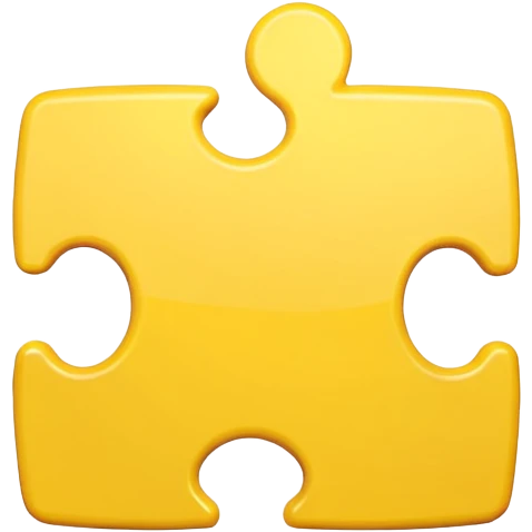 a single yellow puzzle piece emoji