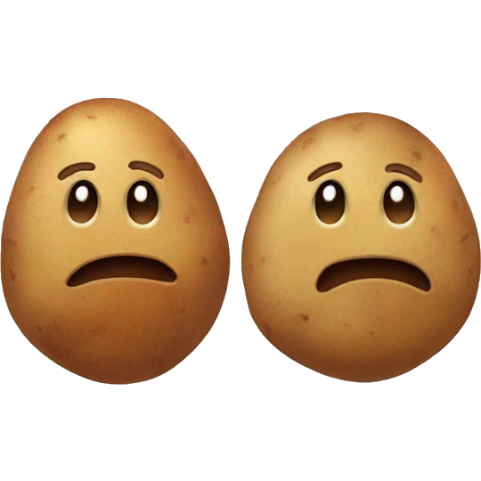 two potatoes without faces emoji
