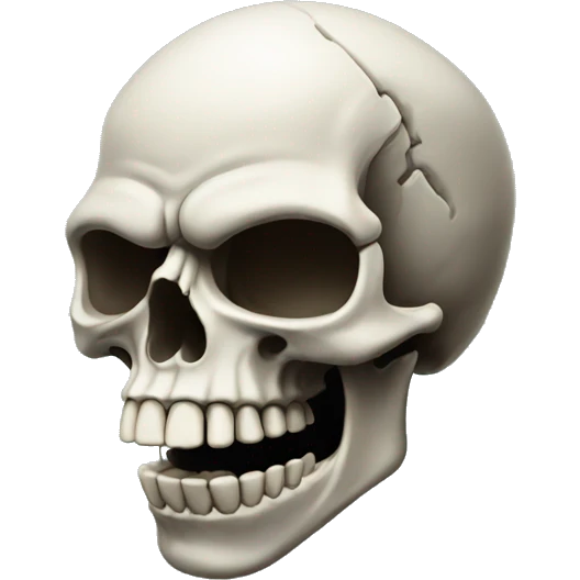 Head banging skull emoji