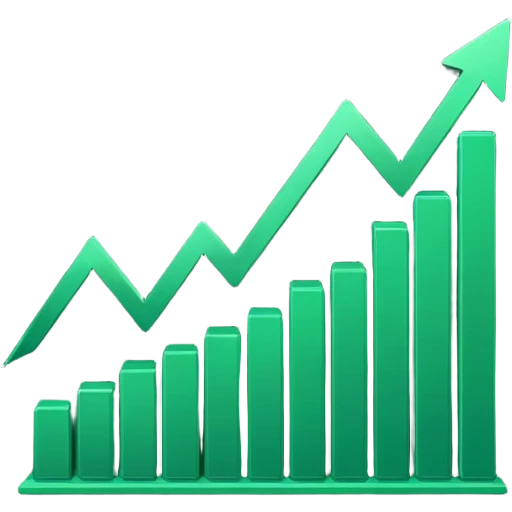 dark green growth graph emoji