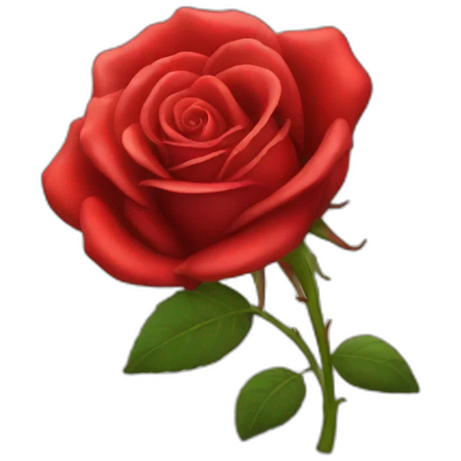 Red rose emoji