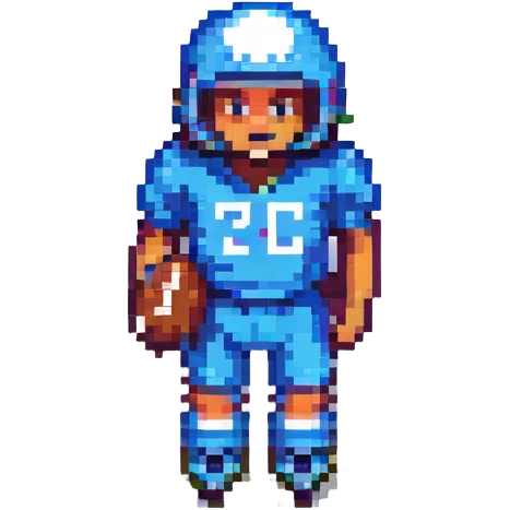 football player, classic 8-bit look, pixel art style emoji