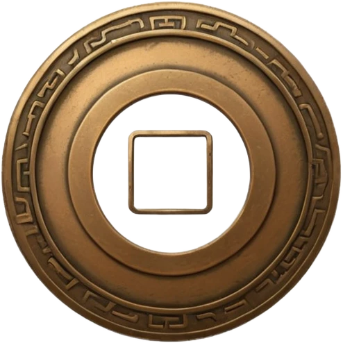 an old chinese coin emoji