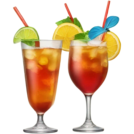 Two cocktails cheering emoji