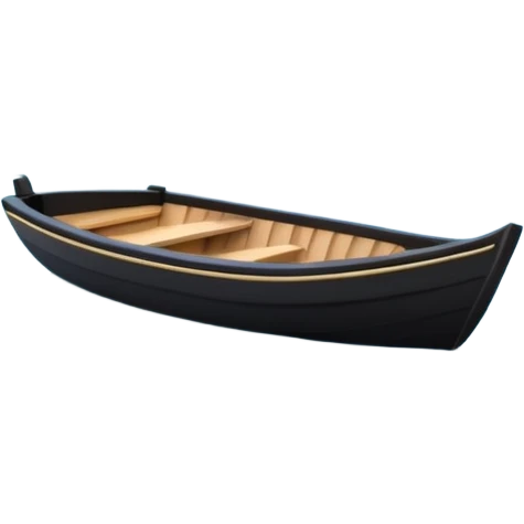A 3D cartoon small boat floating on estuary water with nearby reeds and a distant horizon, bright lighting, realistic reflections, shown inside a simple wooden photo frame, Memoji-style rendering. emoji