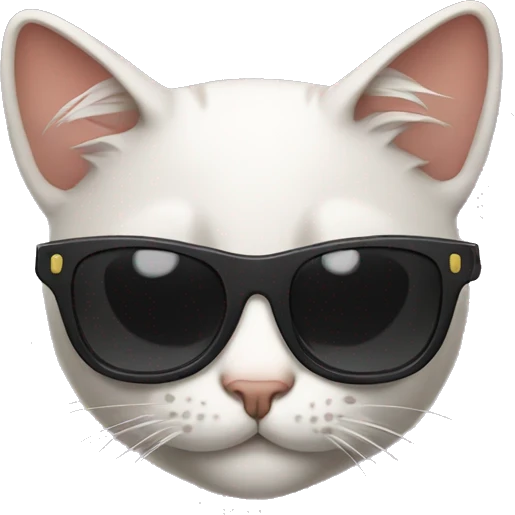 Cat with sunglasses emoji