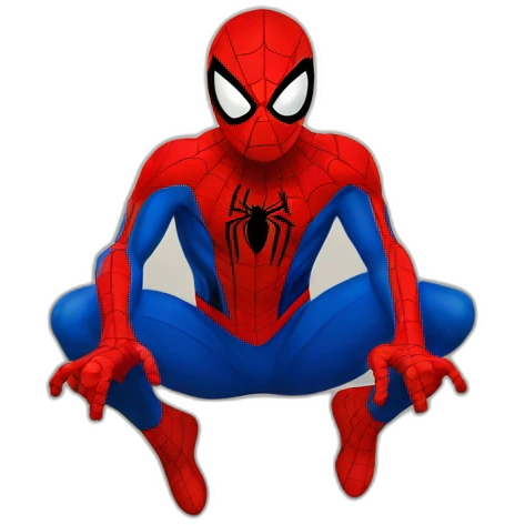 Spider man sur un mur emoji
