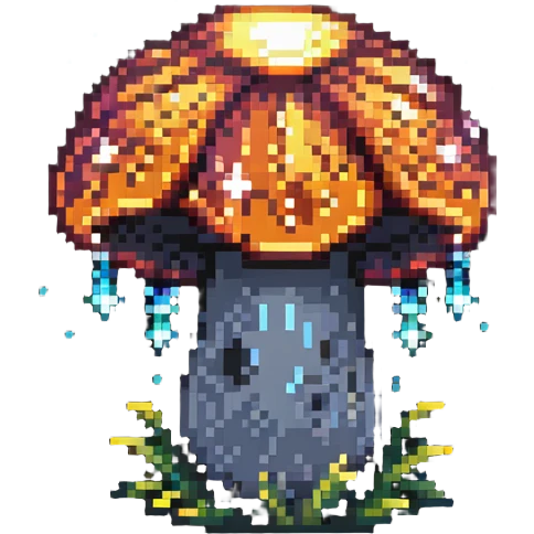 glowing mushroom with sparkles emoji