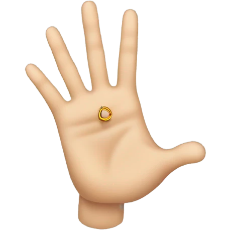 Hand with ring and middle finger crossing with the thumb down emoji