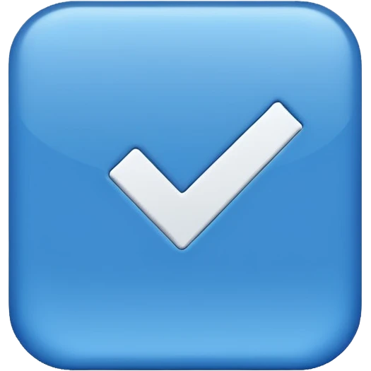 blue check mark in a square emoji