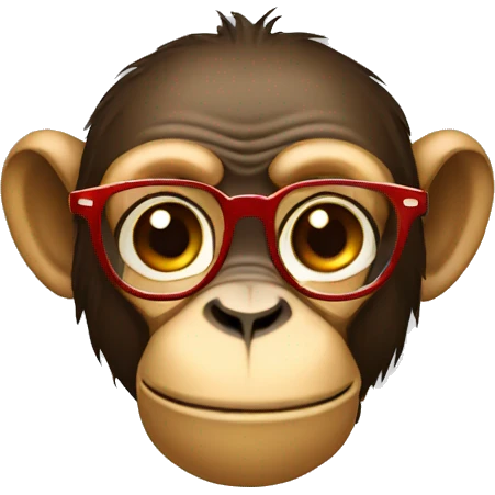 Monket wearing glasses  emoji