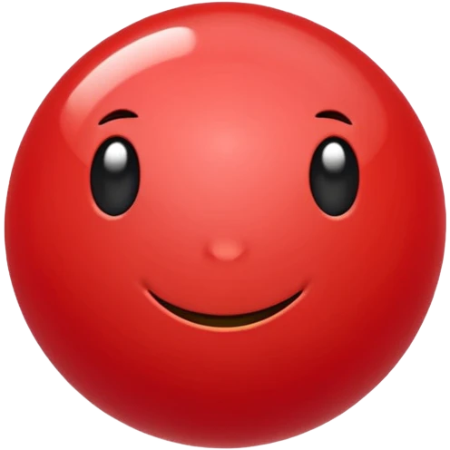 red plastic ball emoji