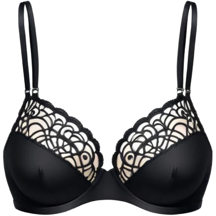 create an emoji, black bra, no human emoji