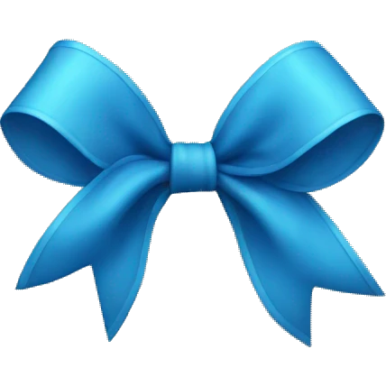 blue bow emoji