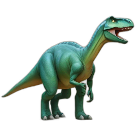 un dinosaur chevauchant un humain emoji