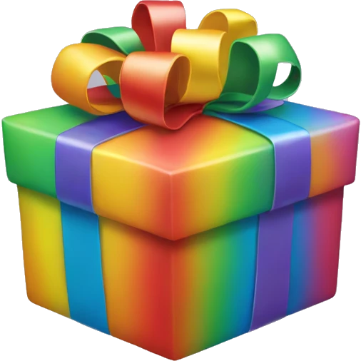 Rainbow present  emoji