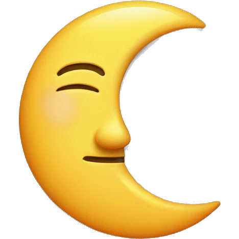 half sun half moon emoji