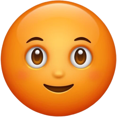 a normal orange emoji