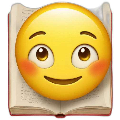 Book with the inscription merci pour ce moment emoji