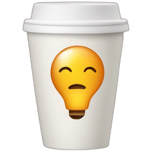 coffee cup with a speech bulb in the surface emoji