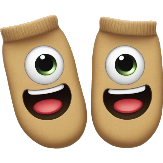 funny two socks with eyes emoji