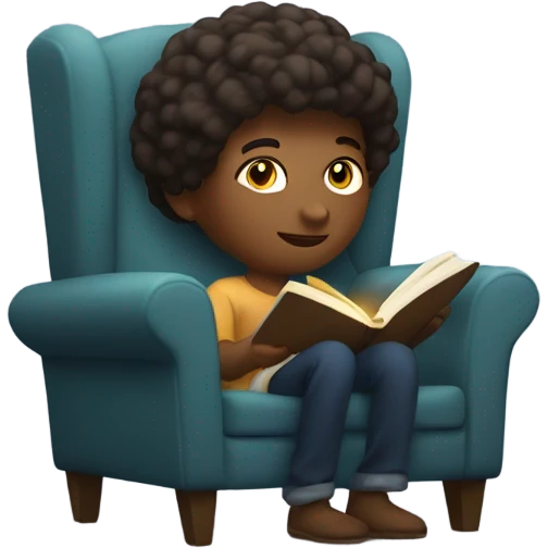 Cozy reading a book  emoji