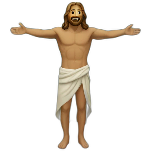 Jesus at the beach  emoji
