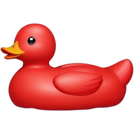 Red rubber duck emoji