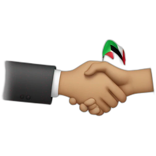 Palestinan and Isreali shaking hands emoji