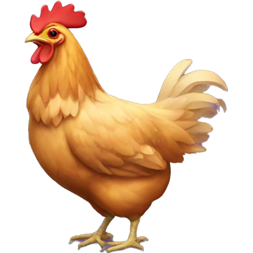 Chicken with bow  emoji