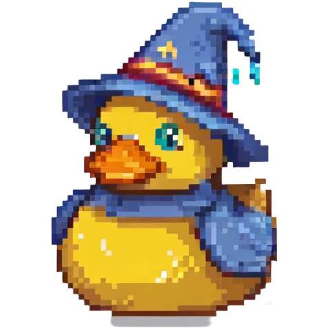 rubber duck with wizard hat emoji