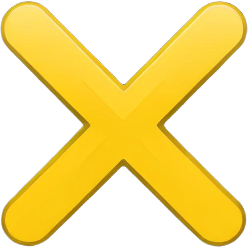 yellow x symbol emoji