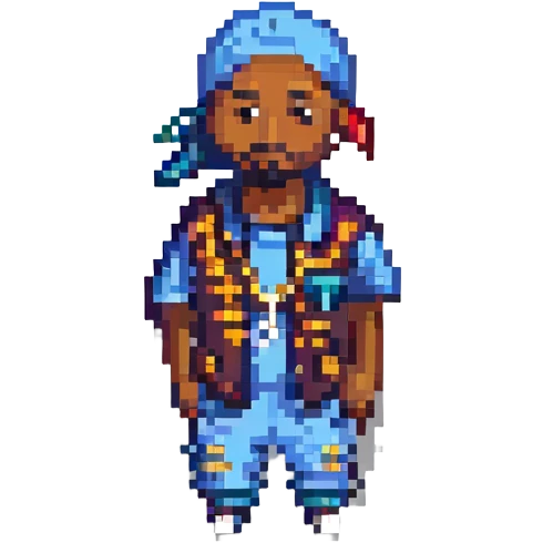 Репер 2Pac, no background emoji