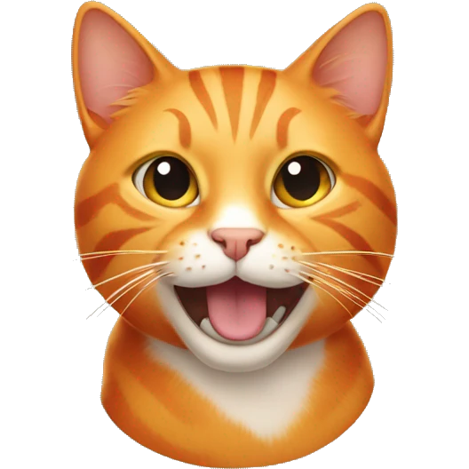 Orange cat sming emoji