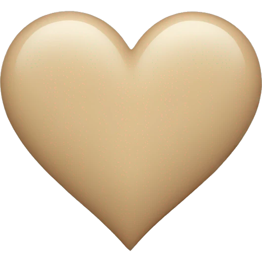 Beige heart emoji