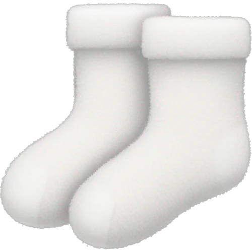 white fuzzy socks emoji