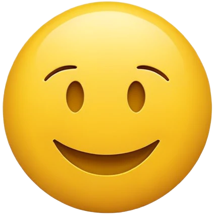 minimalist smiley face, extremely simple design emoji