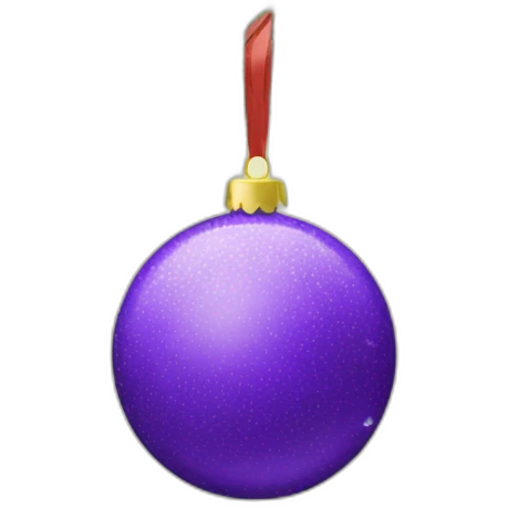 Purple ball toy on Xmas tree emoji